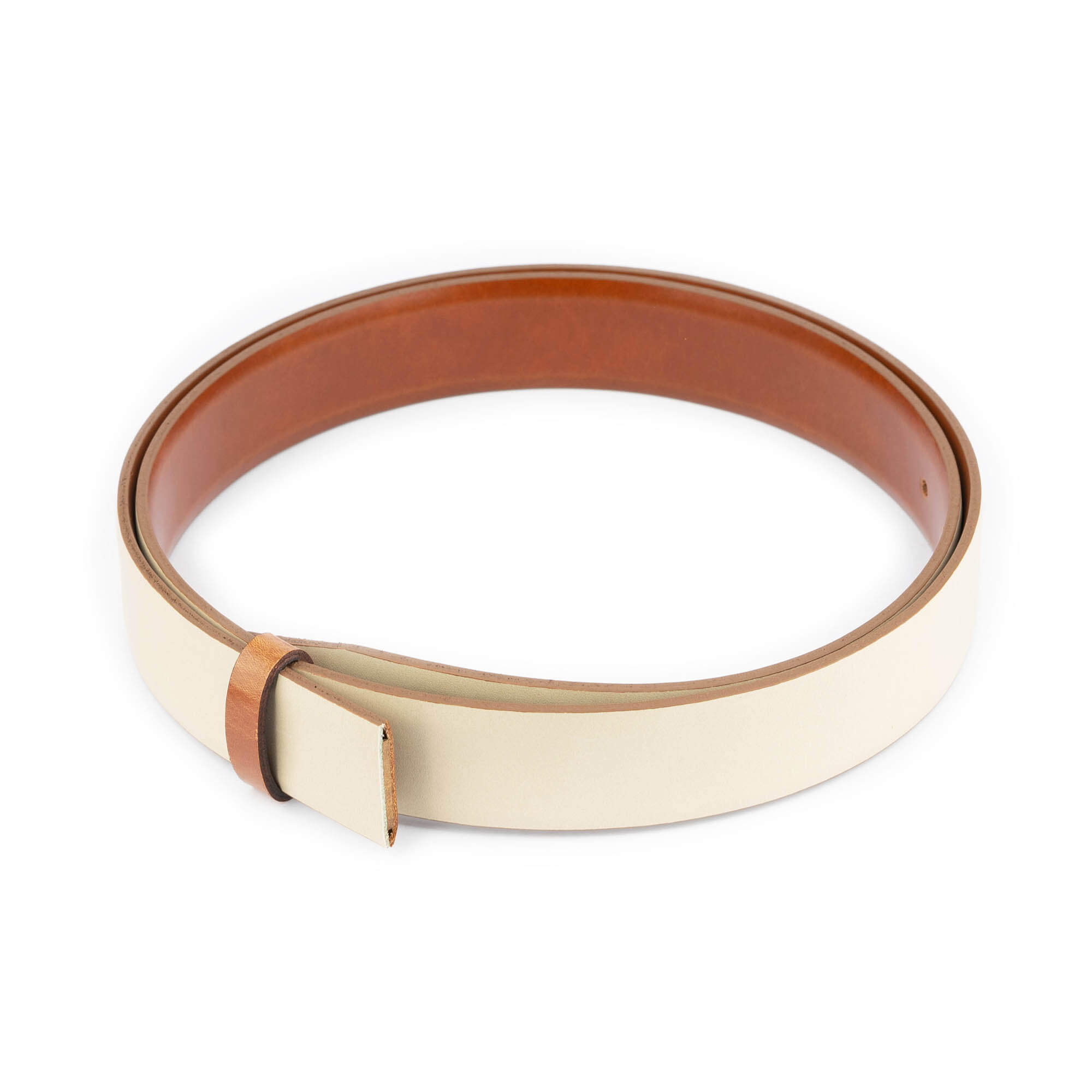 3.5 cm Reversible Beige Leather Belt Strap Replacement for Ferragamo Buckles - Adjustable Dress Belt for Men & Women, Perfect for Office, Casual & Formal Outfits