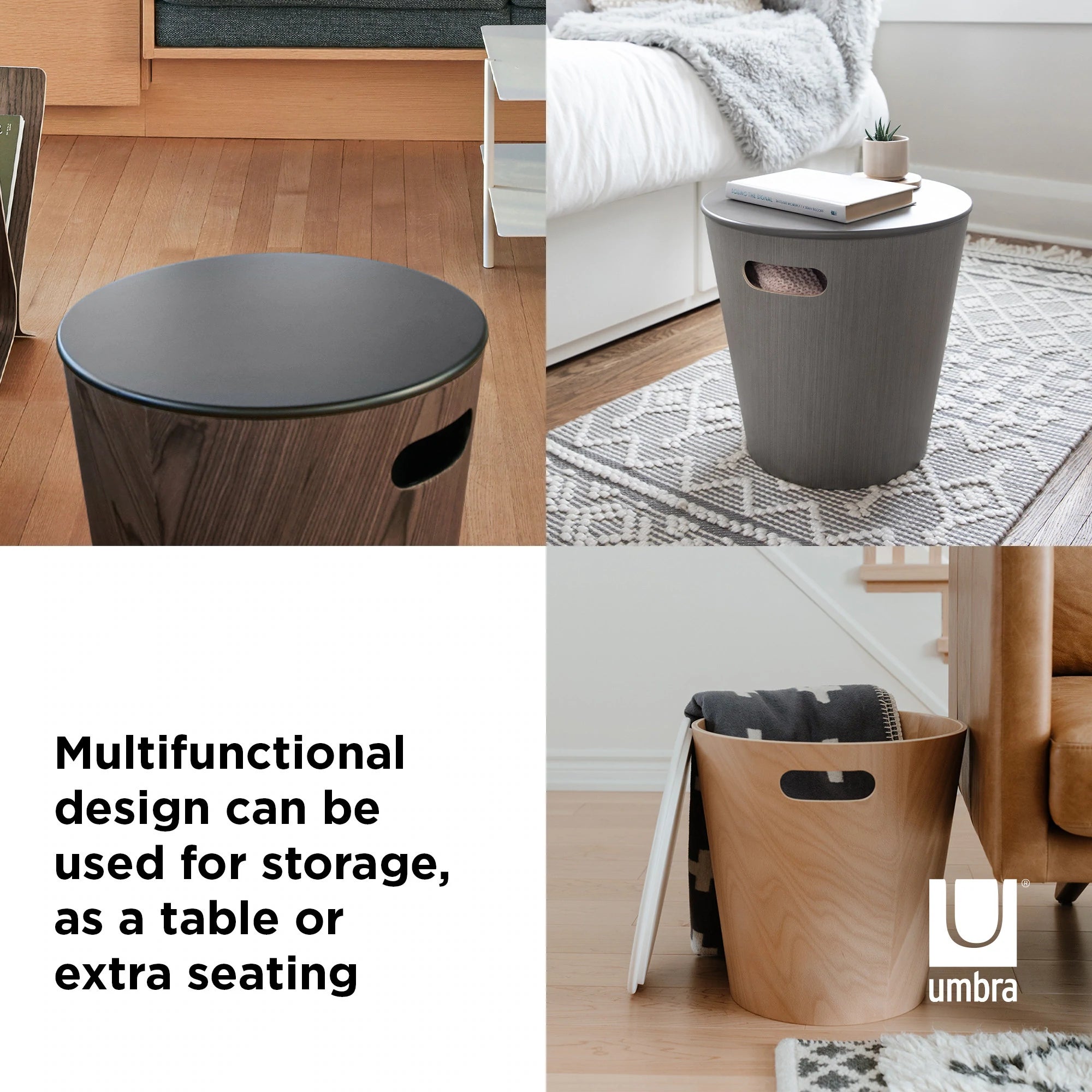 Wooden Storage Stool with Lift Top - Multifunctional Ottoman Bench for Living Room, Bedroom & Entryway - Perfect for Home Organization & Extra Seating