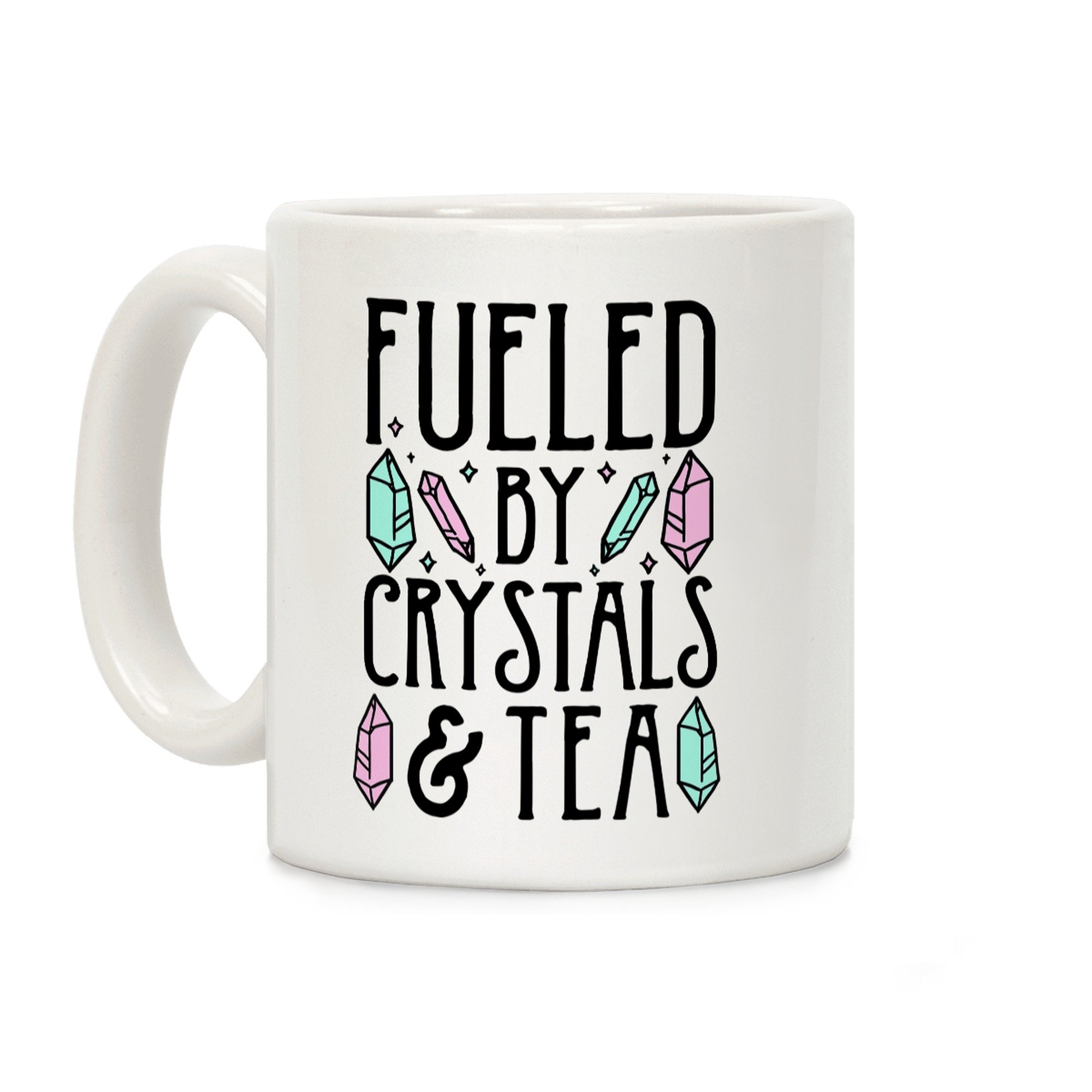 Crystal & Tea Ceramic Coffee Mug - 11oz White for Office & Home Use