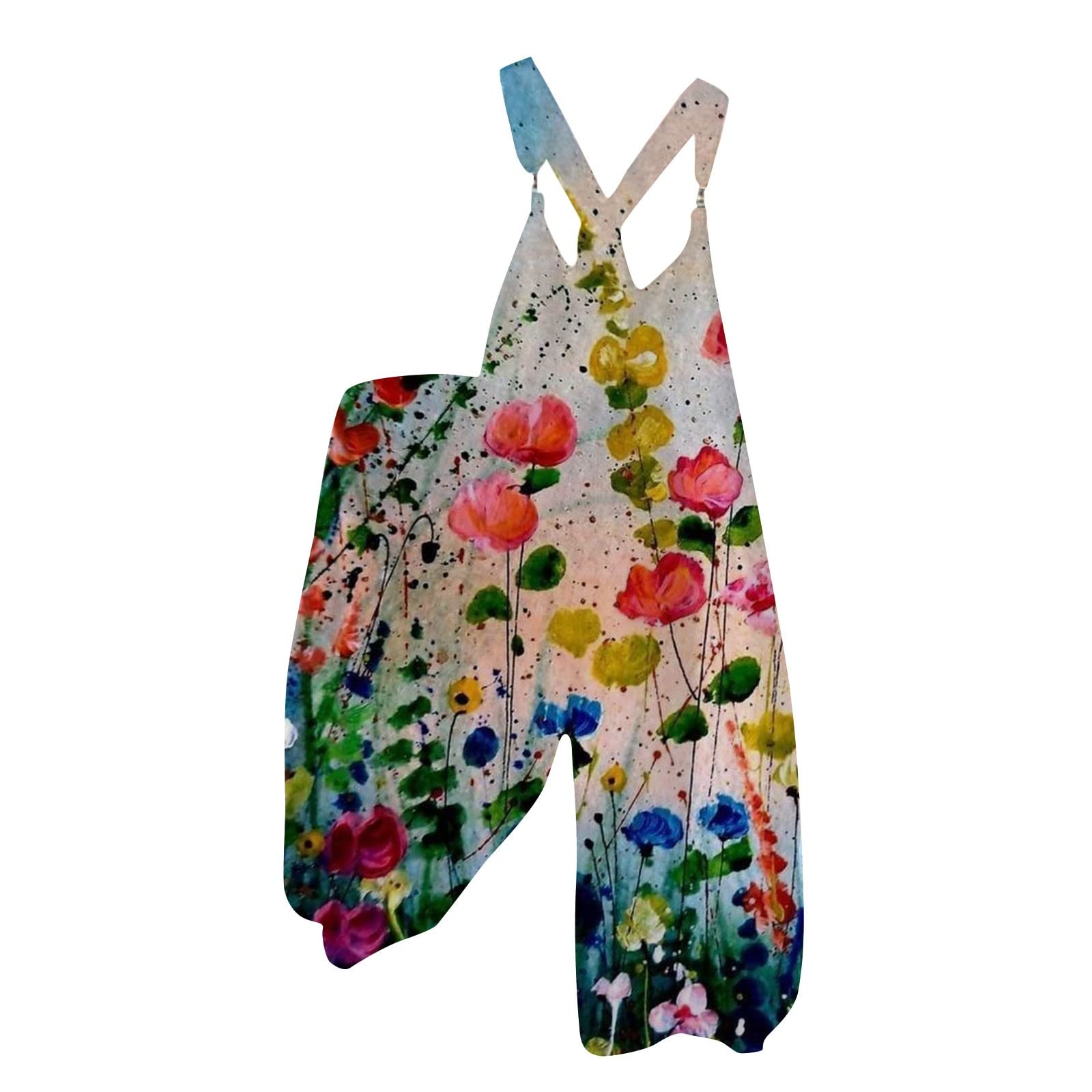 2022 Winter Skull Print Women's Overalls - Warm Cotton Baggy Wide Leg Pants, Loose Fit Romper Jumpsuit Bib Overalls for Casual Wear & Street Fashion