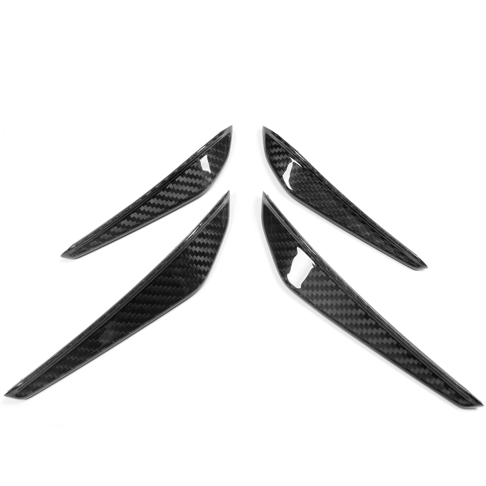 IKON MOTORSPORTS Dry Carbon Fiber Front Bumper Canards for 2021-2023 BMW G80 M3 G82 G83 M4 - 4PCS MP Style Splitter Fins Spoiler - Enhance Aerodynamics & Sporty Look for Track or Street Driving