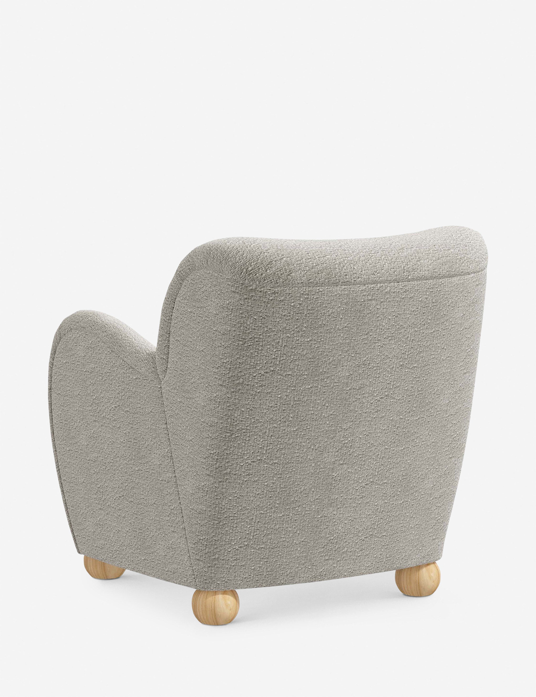 Modern Baird Accent Chair - Mid-Century Inspired Upholstered Armchair with Wooden Legs for Living Room, Bedroom or Office - Perfect for Reading Nook, Lounge Area & Home Decor
