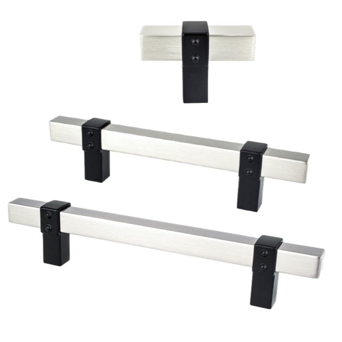Matte Black and Brushed Nickel Cabinet Knobs and Drawer Pulls - Dual Finish Hardware for Kitchen, Bathroom & Furniture (10-Pack) - Modern Home Decor Upgrade