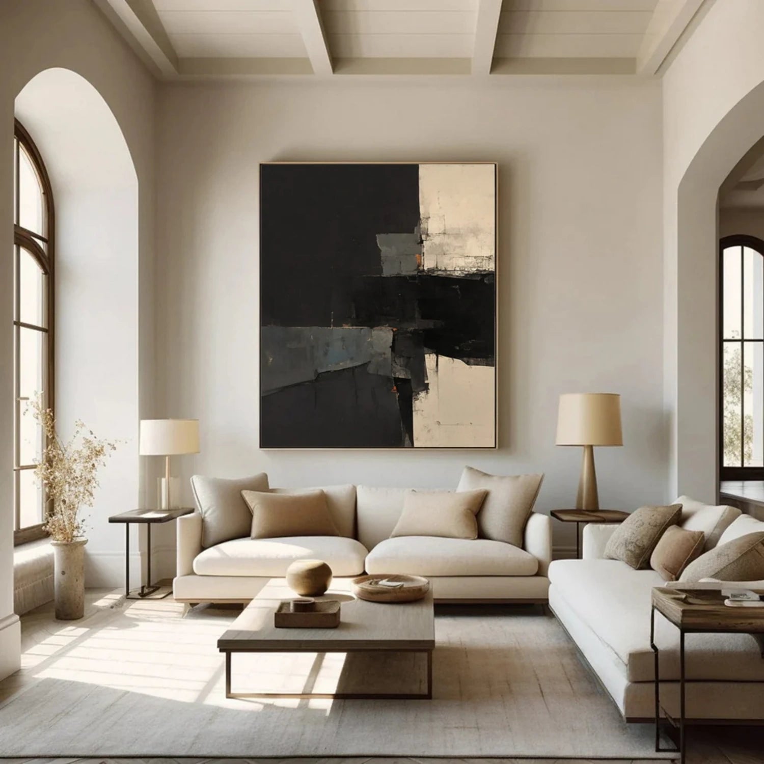Abstract Tranquility Art Painting #WS251 - Modern Wall Decor for Living Room, Bedroom & Office - Serene Contemporary Canvas Artwork for Home & Workspace