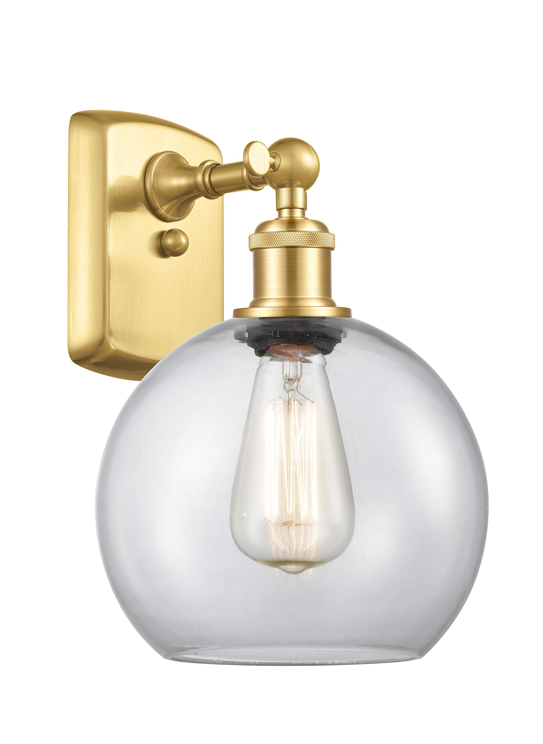 516-1W-SG-G122 LED Bare Bulb 1 Light Cord Set in Satin Gold - Vintage Edison Style Lighting for Home Decor, Restaurants & Cafes
