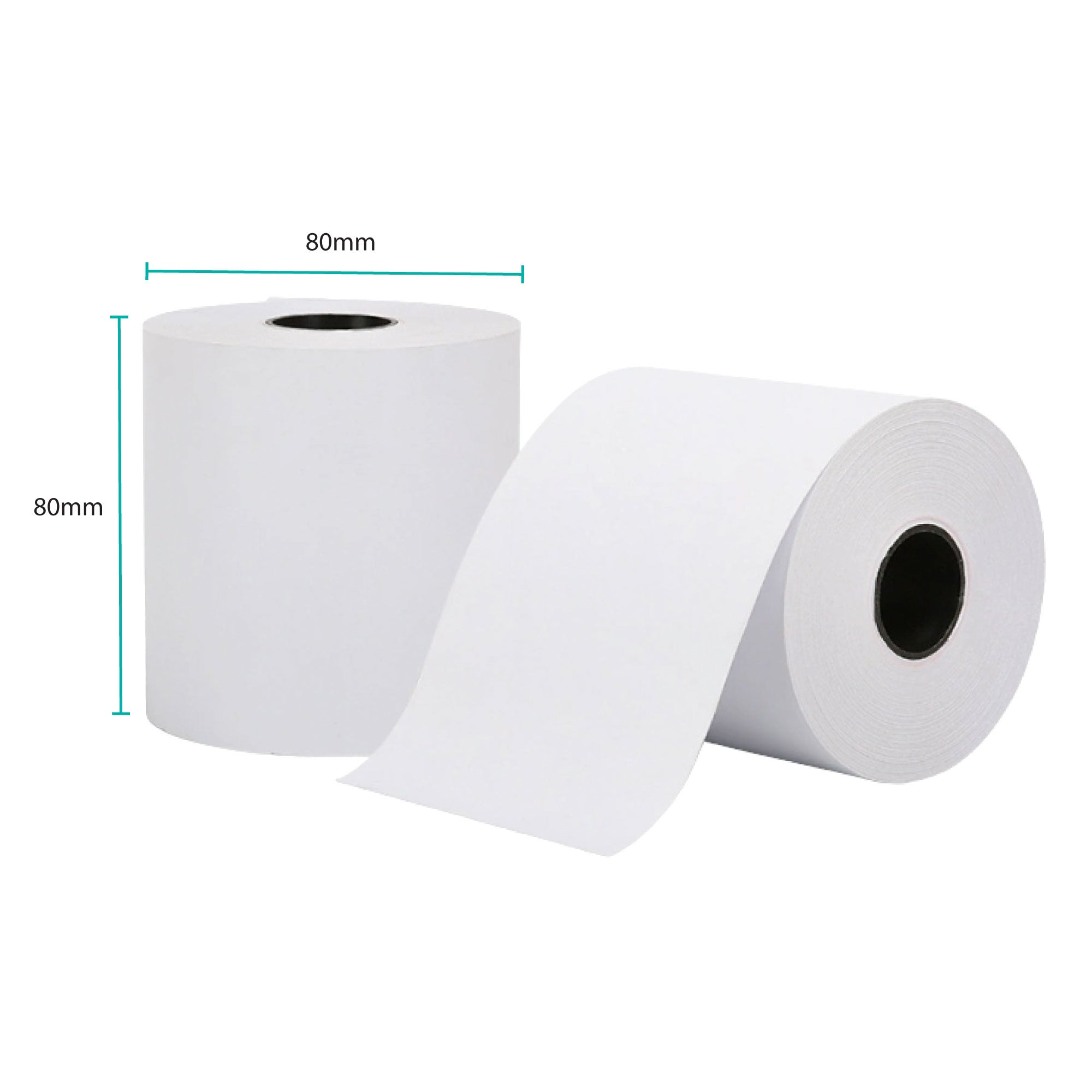 10 Pack Thermal Paper Rolls 80x80mm (3.15x3.15 Inch) - 47.5m Long POS Receipt Paper for Cash Registers, EFTPOS & Credit Card Machines - Ideal for Retail Stores, Restaurants & Small Businesses