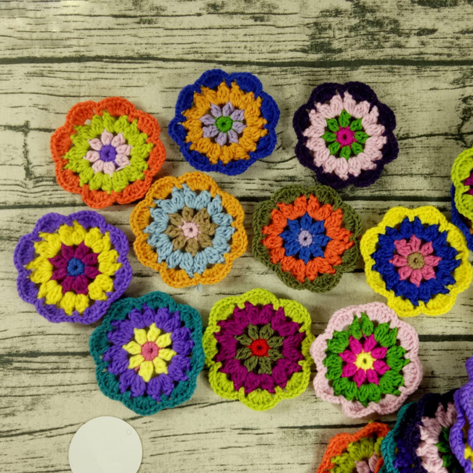 Handmade Boho Cotton Macrame Coasters Set of 4.33 Inch Round Woven Coasters for Mugs, Cups, and Glasses - Perfect for Home Decor, Coffee Tables, and Boho Style Living Rooms