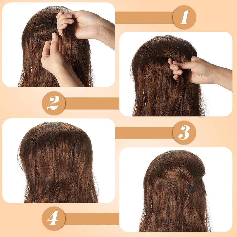 Bump It Up Hair Bun Clip - Invisible False Hair Base Set with Sponge Styling Insert & Comb | DIY Voluminous Hairstyle Accessories for Women & Girls | Perfect for Weddings, Parties & Everyday Styling