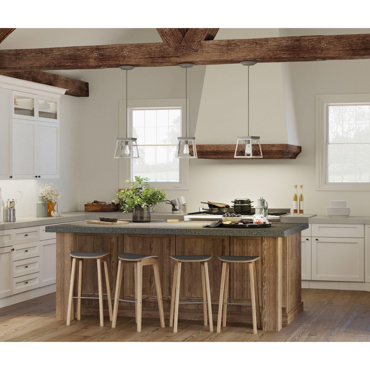 Briarwood Collection One Light Mini Pendant Light - Elegant Small Ceiling Fixture for Kitchen Island, Dining Room, Bedroom & Entryway Lighting