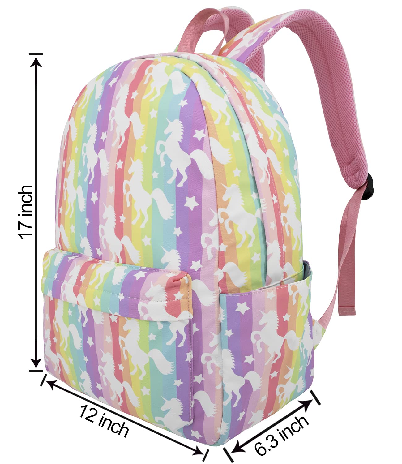 Rainbow Unicorn Backpack for Girls Teens Kids - Waterproof School Bookbag with Laptop Compartment for College, Middle, High & Elementary Students - Perfect for Travel, Daily Use & Outdoor Adventures
