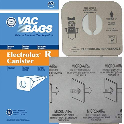 Electrolux Renaissance Vacuum Bags DVC Brand (6 Pack) - Compatible with Electrolux Vacuum Cleaners - Perfect for Home Cleaning & Pet Hair Removal