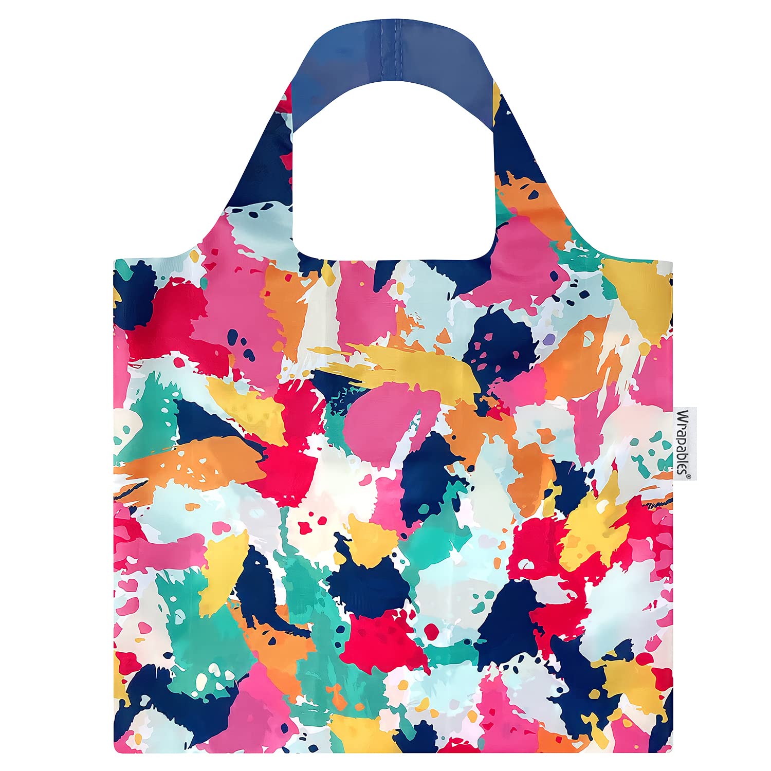 Allydrew Allybag Foldable & Lightweight Reusable Grocery Shopping Tote Bag with Abstract Art Design - Perfect for Groceries, Beach, Travel & Daily Errands