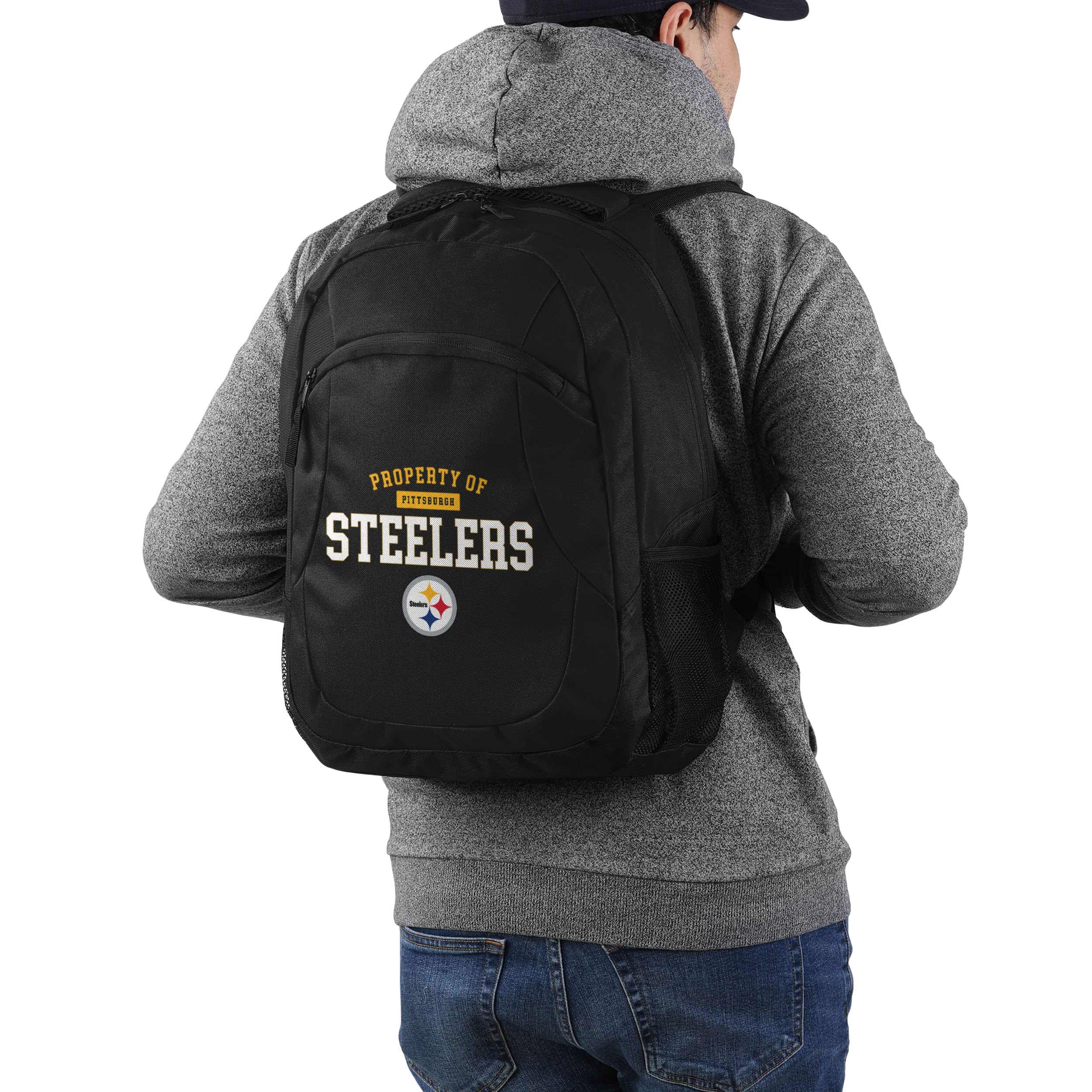 FOCO NFL Team Logo Action Backpack - Officially Licensed, Durable & Water-Resistant - Perfect for School, Travel & Game Day (One Size)