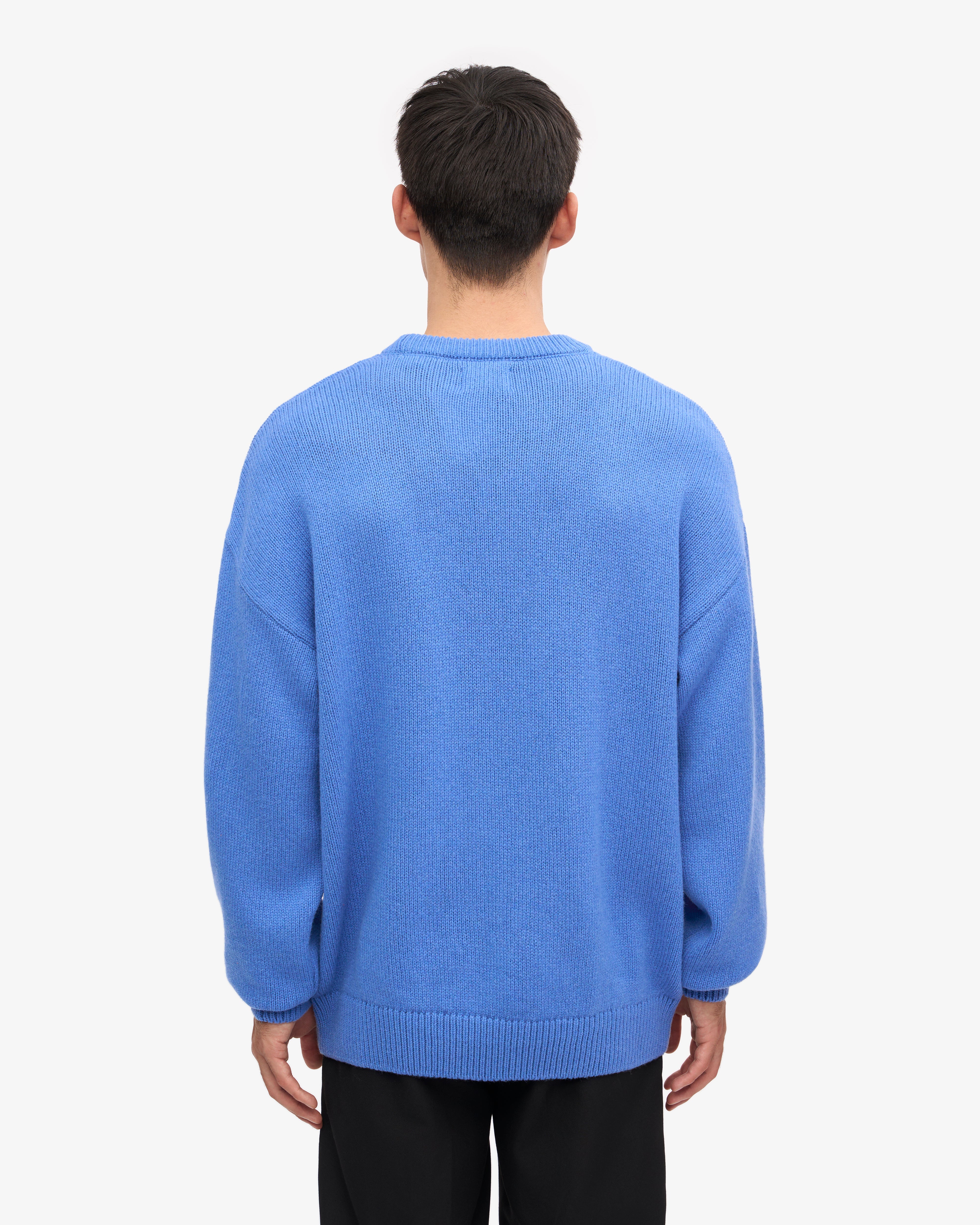 Premium Oversized Merino Wool Sweater - Soft & Warm Crewneck Pullover for Women & Men in Pacific Blue | Perfect for Winter, Casual Outfits & Cozy Loungewear