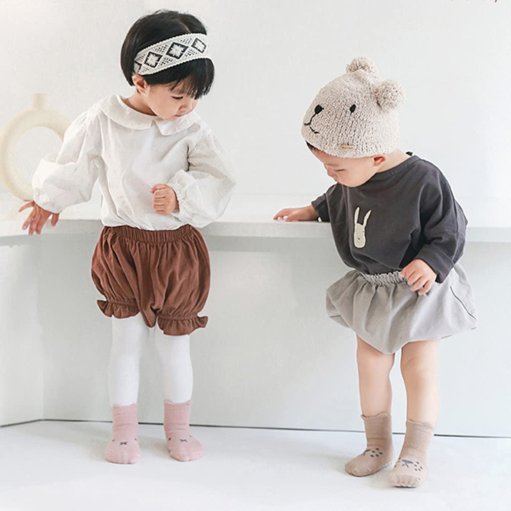 Non-Slip Baby Socks with Grips - Anti-Skid Cotton Ankle Socks for Infants & Toddlers (Girls & Boys) - Perfect for Playtime, Crawling & First Steps