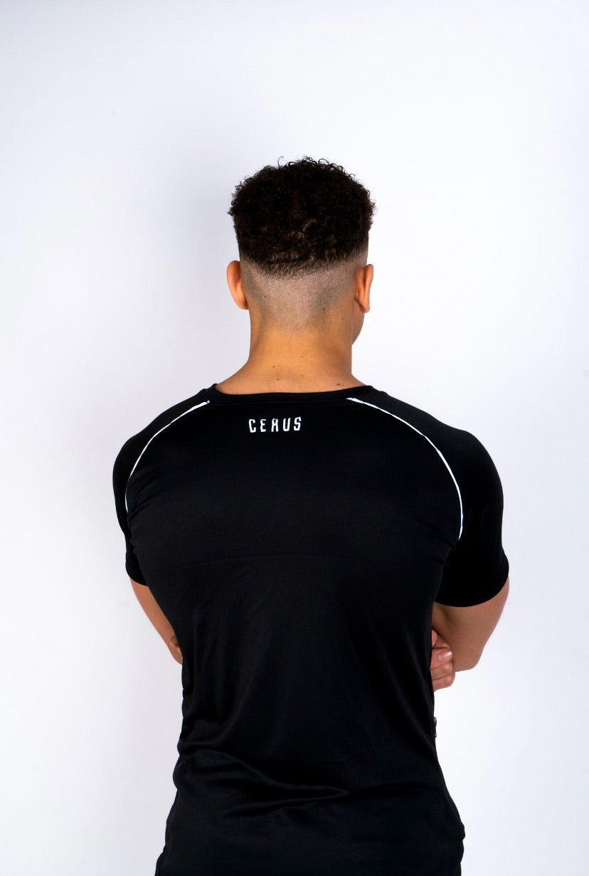 Cerus Black Hybrid Men's T-Shirt - Comfortable & Stylish Casual Wear for Everyday Outfits | Gym, Work, Travel & Lounge