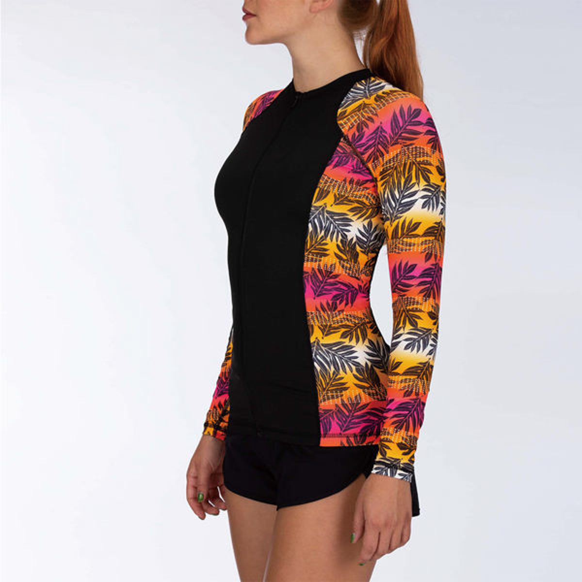 Hurley Sig Zane Rash Moorea FZ Long Sleeve Shirt - Hyper Pink | Surfing, Beachwear & Casual Street Style