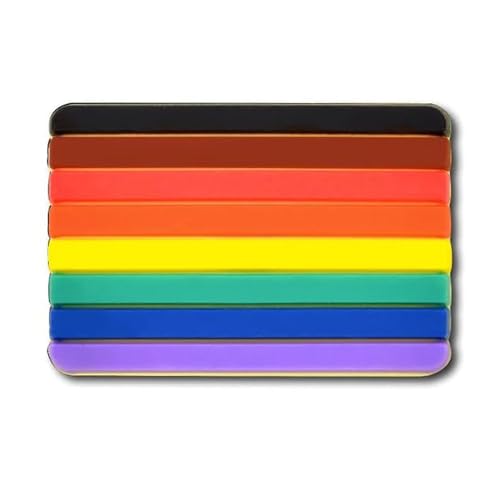Gay Pride 8 Stripe Rainbow Silicone Pin