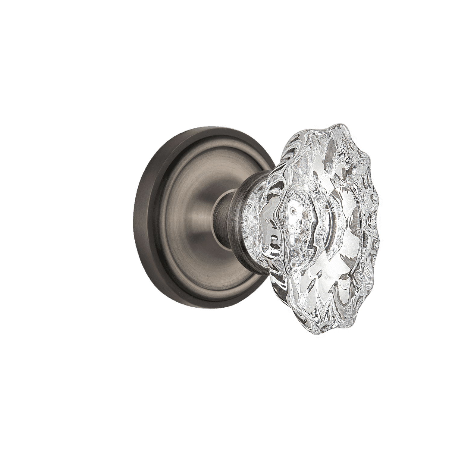 Vintage Rosette with Chateau Knob in Antique Pewter - Elegant Cabinet & Drawer Hardware for Home Decor and Furniture Restoration