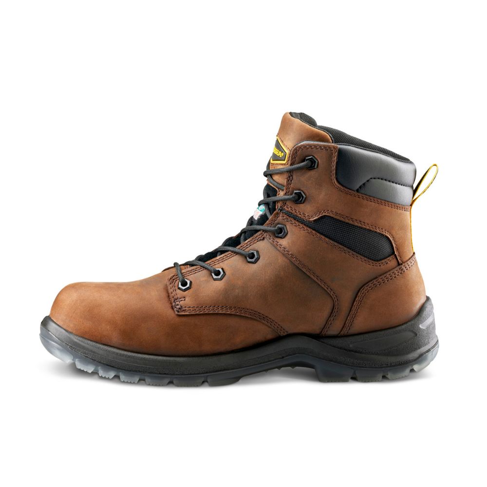 Terra Byrne Unisex 6-Inch Waterproof Composite Toe Work Boots TR0A839BDBX - Brown Safety Shoes for Construction, Warehouse & Outdoor Work