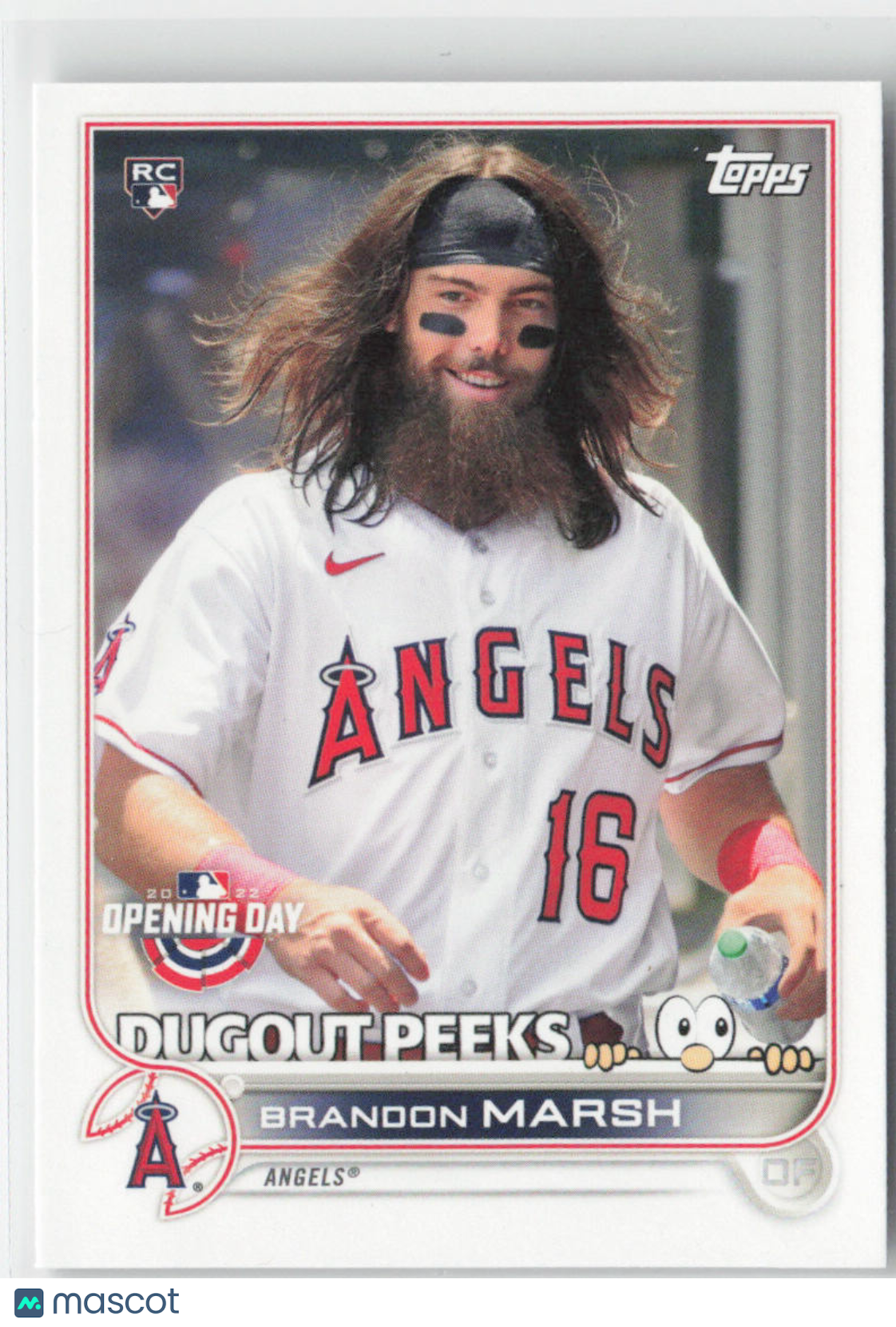 2022 Topps Brandon Marsh Dugout Peeks SSP Rookie Card Opening Day #DP 4 - Rare Baseball Collectible for Fans & Investors | Perfect for Display, Trading, and Memorabilia Collections