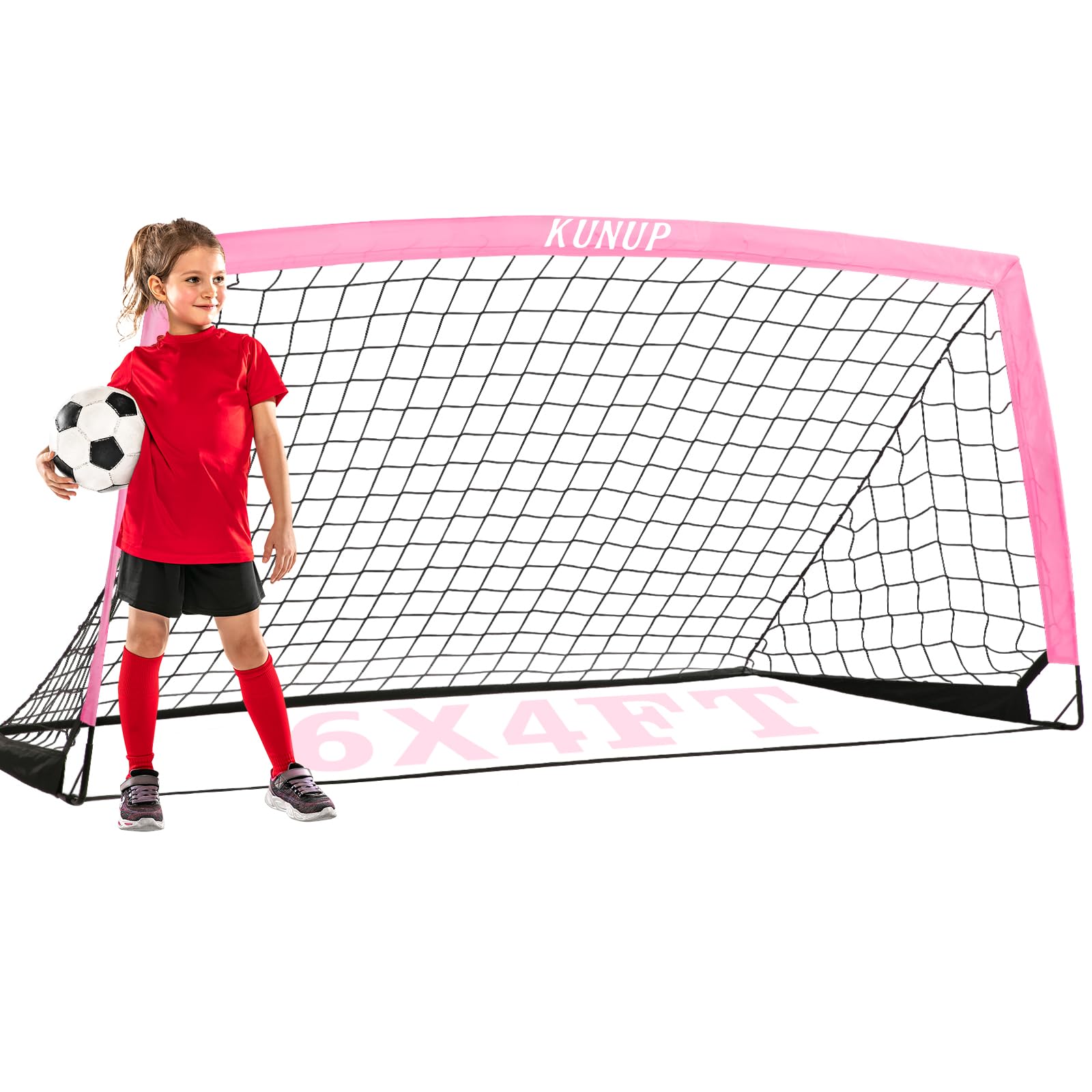Portable Foldable Soccer Goal for Kids - 5x3, 6x4, 9x5FT Backyard Training Net with Carry Bag - Perfect for Youth, Adult & Toddler Soccer Practice, Outdoor Sports Games & Backyard Fun