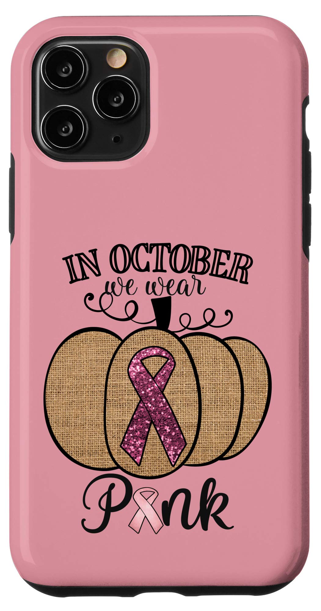 iPhone 11 Pro Case - Pink Pumpkin Design for Breast Cancer Awareness | Perfect October Gift & Everyday Protection for Your Phone