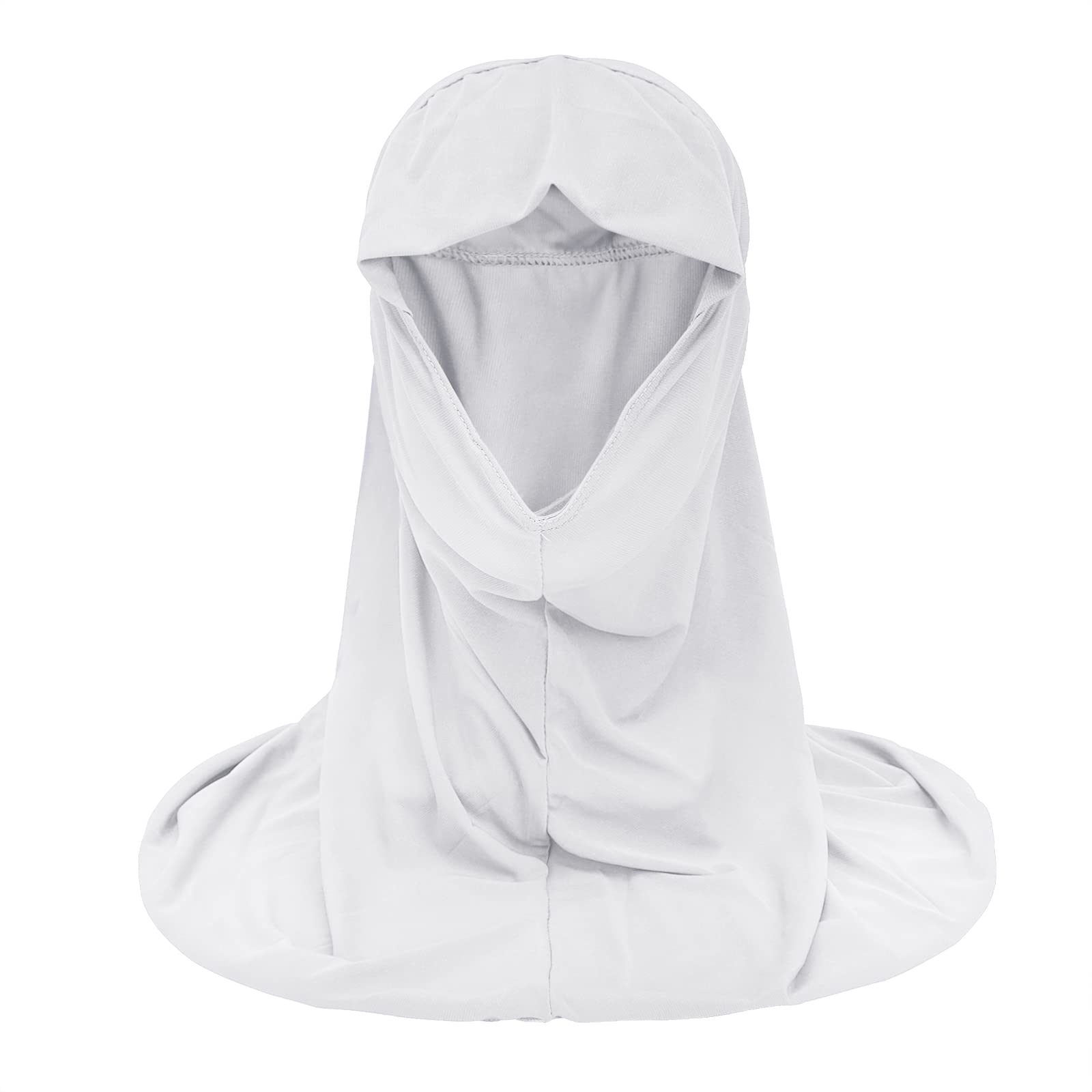 Islamic Girls Hijab Scarf - Flower Print Muslim Head Wrap for Kids - One Piece Full Cover Hijab for School, Prayer & Daily Wear