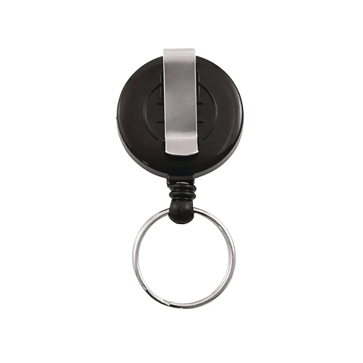 Advantus Black Badge Reel with Split Key Ring - 30 Inch Retractable Lanyard (12-Pack) - Perfect for ID Badges, Keys & Workplace Security Accessories