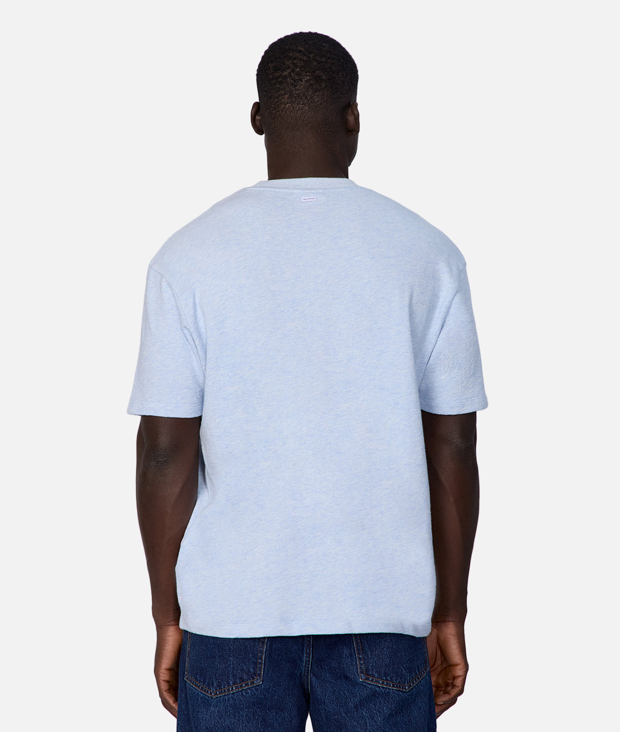 Henderson Boucle Tee Sky Marle - Soft Knit Short Sleeve Top for Women | Casual Wear, Office Outfits & Weekend Style