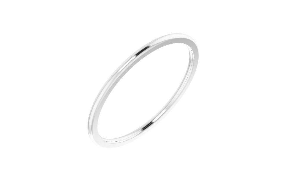 Platinum 1mm Polished Comfort Fit Men's Wedding Ring Band - Size 7 - Perfect for Weddings, Anniversaries & Special Occasions