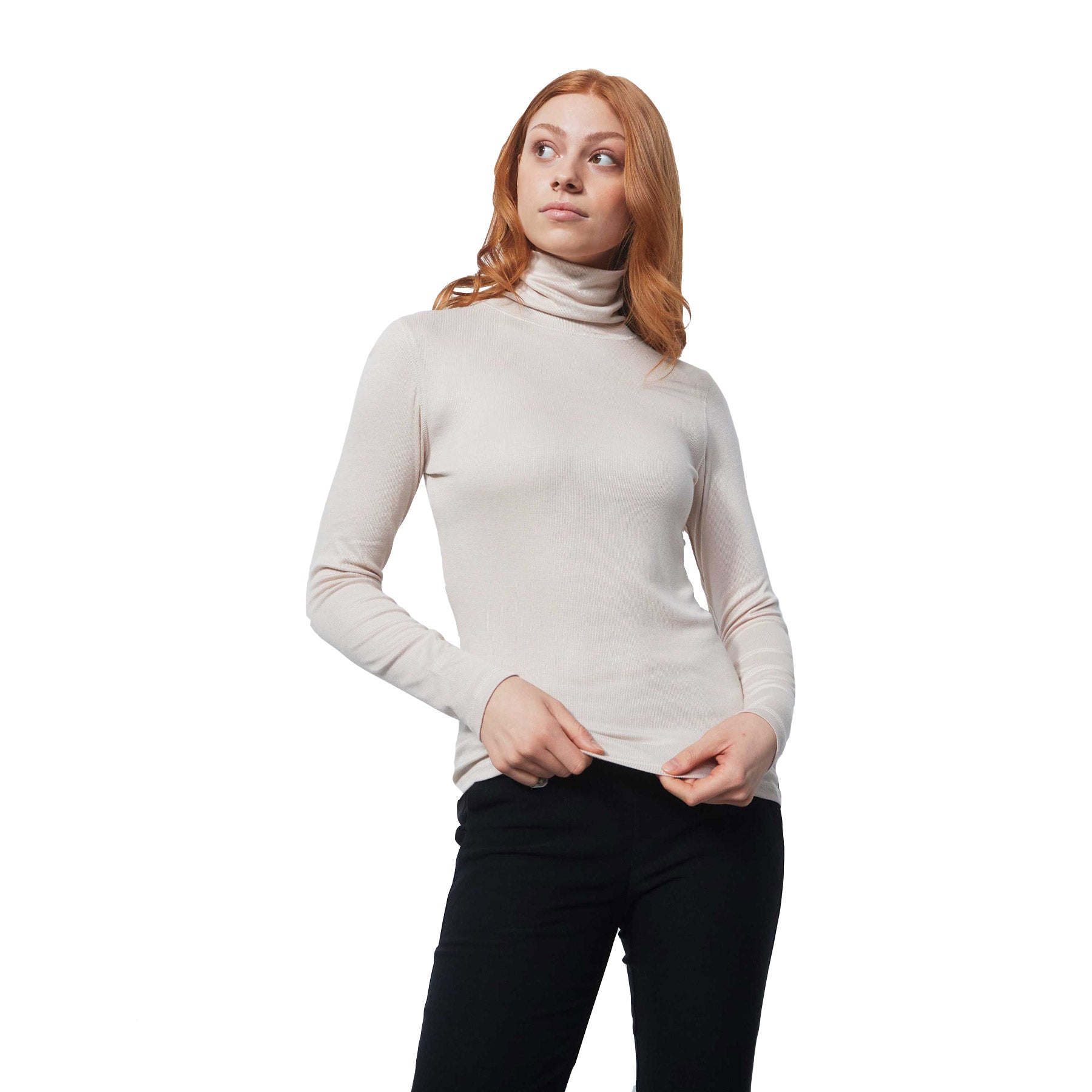 Women's Long Sleeve Roll Neck Golf Shirt - Breathable Athletic Top for Daily Sports & Outdoor Activities | Perfect for Golf, Tennis & Casual Wear