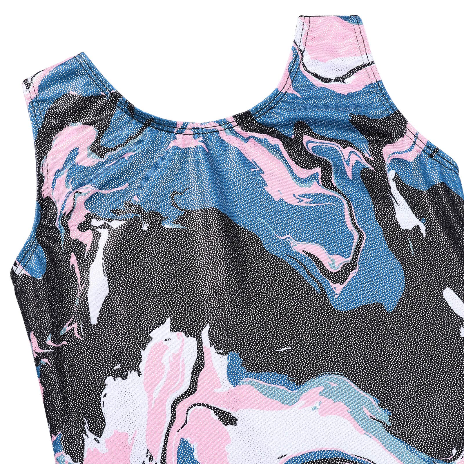 XFGIRLS Girls Gymnastics Leotard with Sparkles - One Piece Ballet Dance Leotard for Kids - Stretchy Activewear for Gymnastics, Dance Practice & Competition