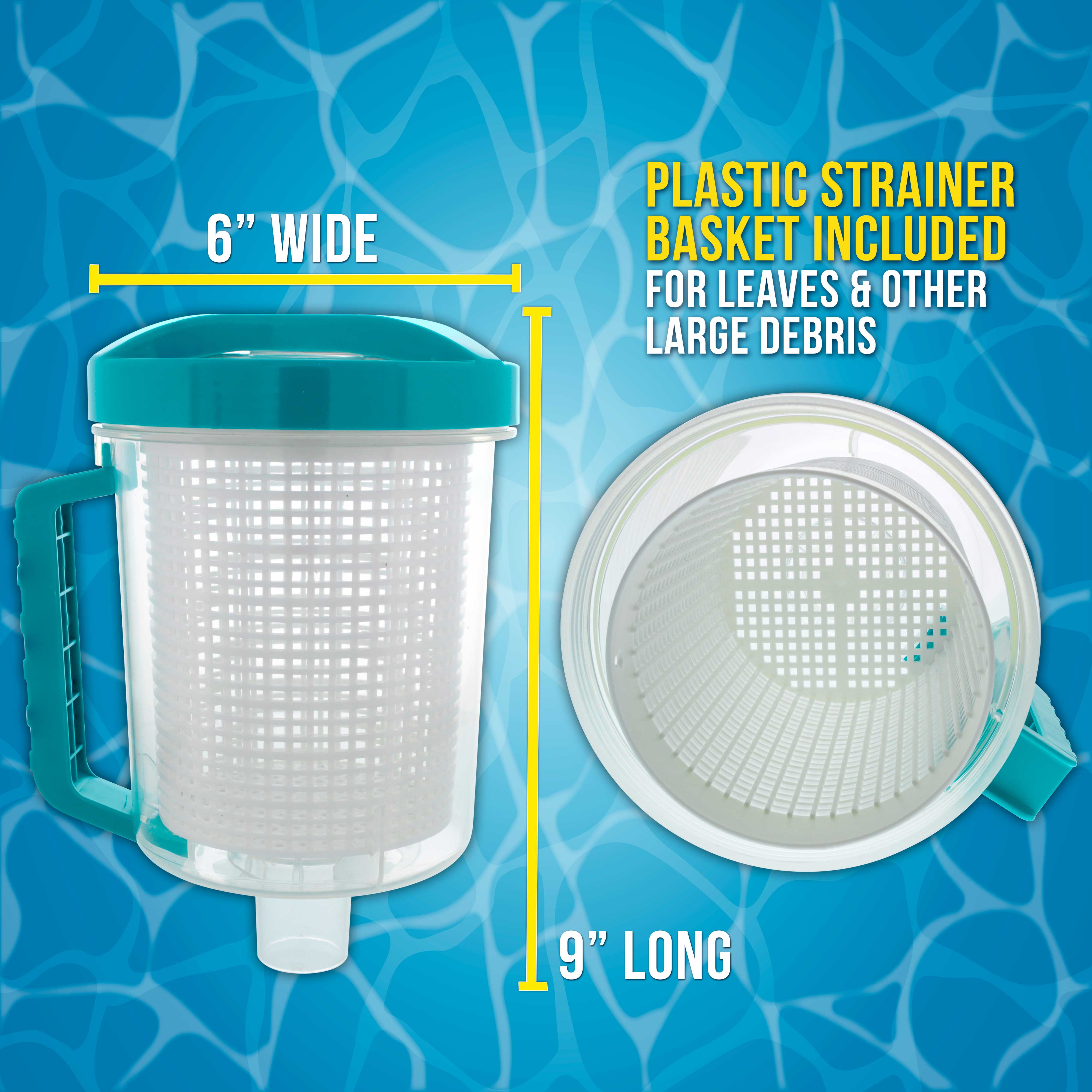 U.S. Pool Supply® Professional Inline Pool Leaf Canister with Plastic Mesh Filter Basket - Fits 1.5