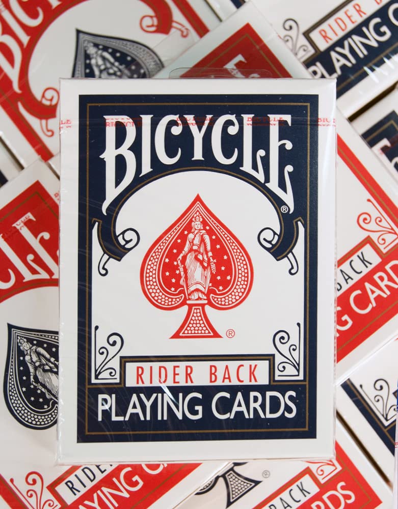 Premium Bicycle Rider Back Playing Cards - Standard Index Poker Cards Set (Red & Blue, 2 Decks) for Casino Games, Poker Nights, Magic Tricks & Cardistry Practice
