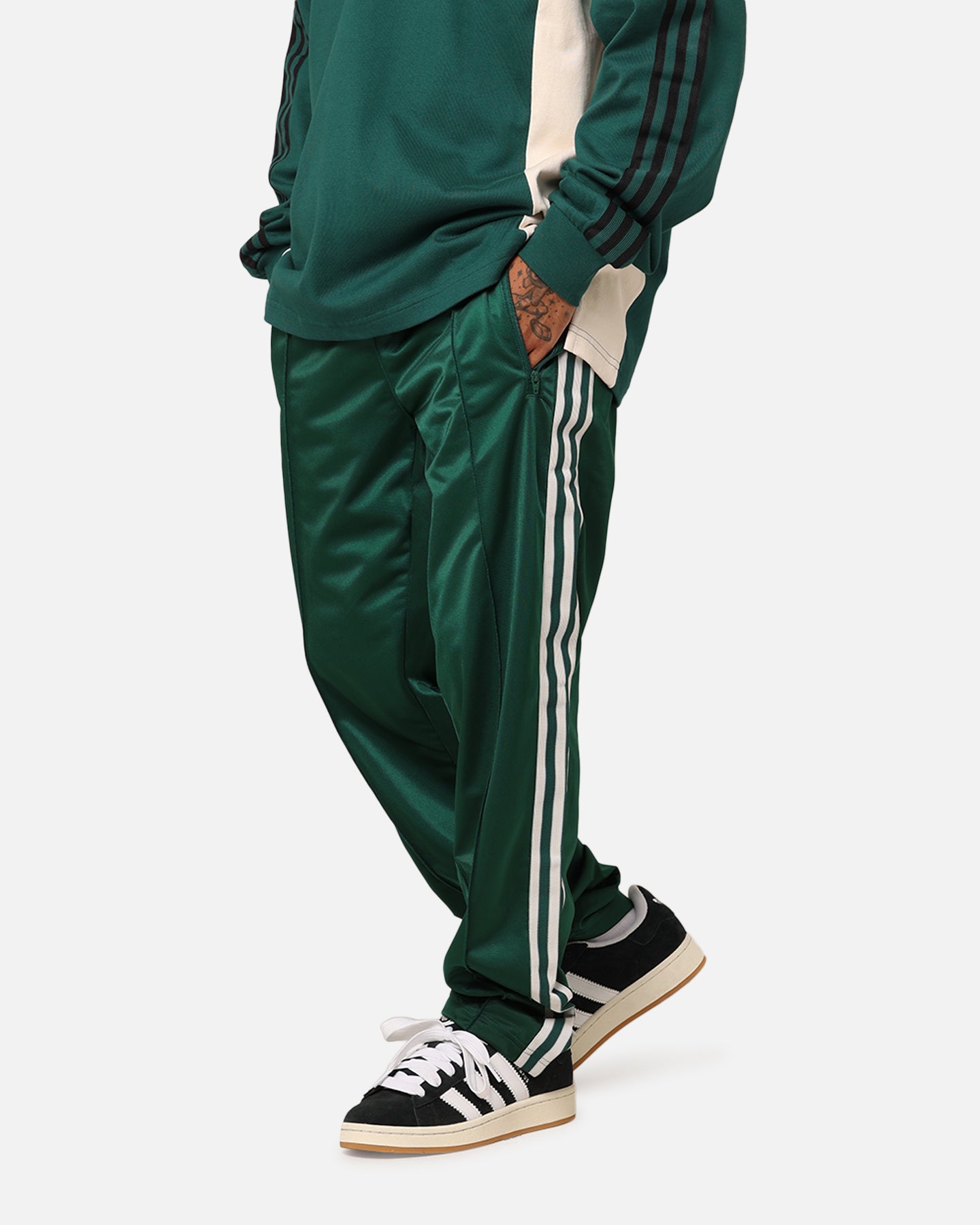Adidas Archive Track Pants for Men - Green Athletic Joggers with Comfort Fit & Side Pockets - Perfect for Running, Gym Workouts & Casual Streetwear