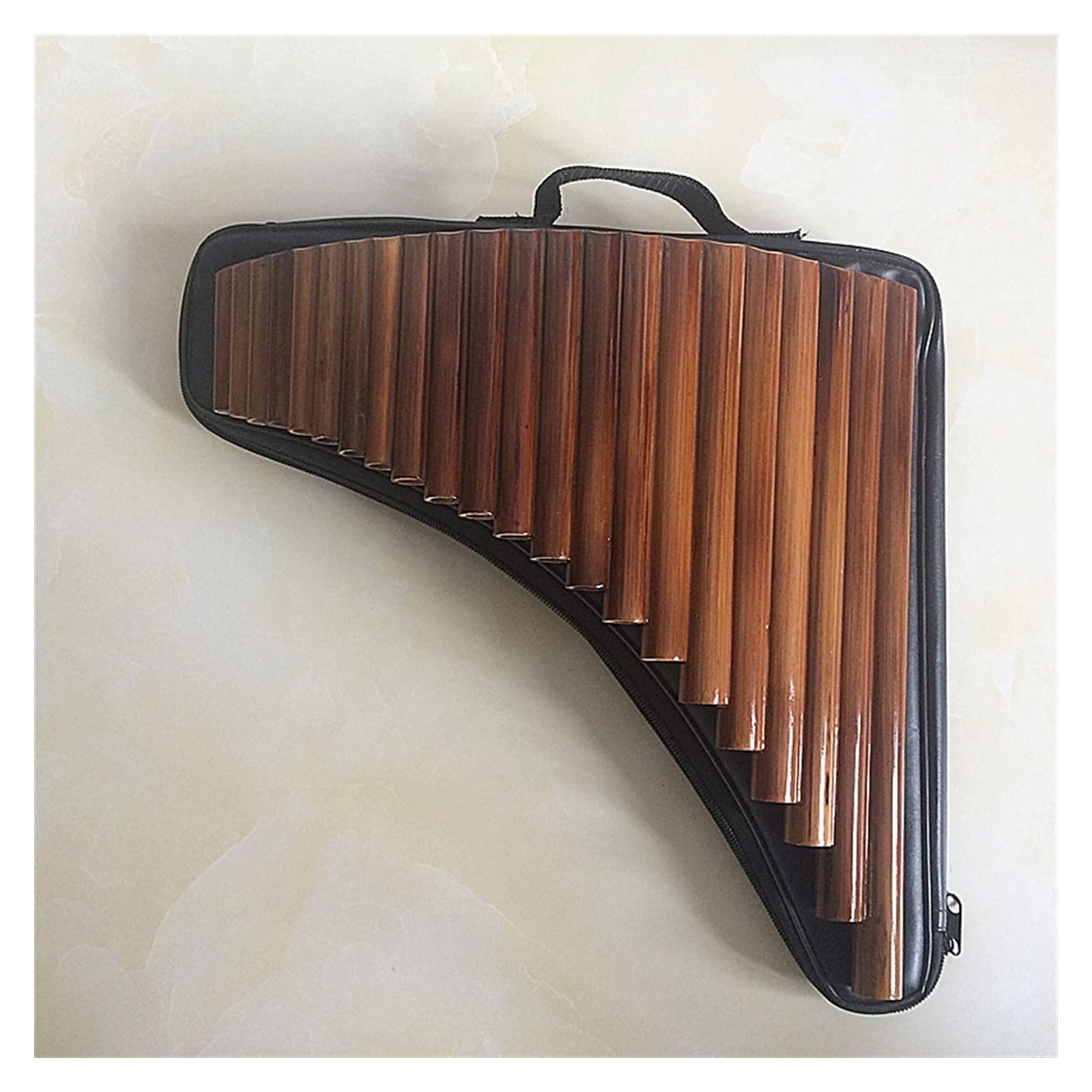 Professional 22-Pipe Bamboo Pan Flute - Handmade Panpipe in G Key, Perfect for Music Performances, Meditation & Relaxation