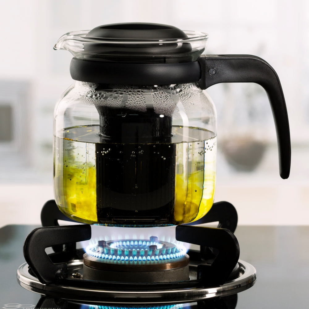 Premium Borosilicate Glass Carafe with Removable Infuser - Perfect for Brewing Tea, Coffee, and Fruit-Infused Water at Home or Office