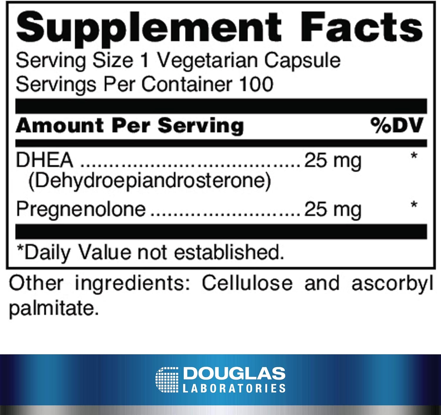 Douglas Labs DHEA Plus Supplement - 25mg Natural Hormone Support for Energy, Vitality & Well-Being | Adrenal & Immune System Boost | Men & Women | Daily Wellness Support for Stress Relief & Healthy Aging
