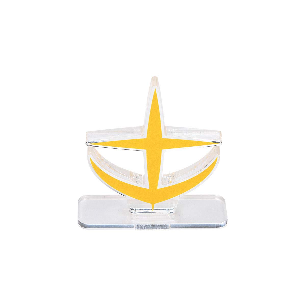 Bandai Gundam EFSF Symbol Acrylic Logo Display Stand - Perfect for Anime Collectors, Model Kits & Gaming Room Decor