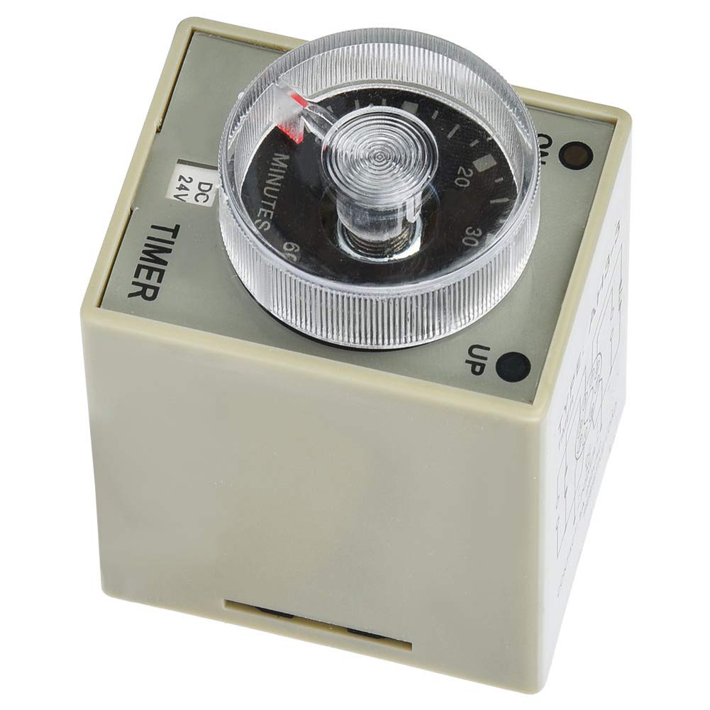 24V AC/DC Universal AH3-3 Timer Relay with Adjustable Time Range 0.1S-60M Off Delay - Perfect for Industrial Automation, HVAC Systems & Electrical Control Panels
