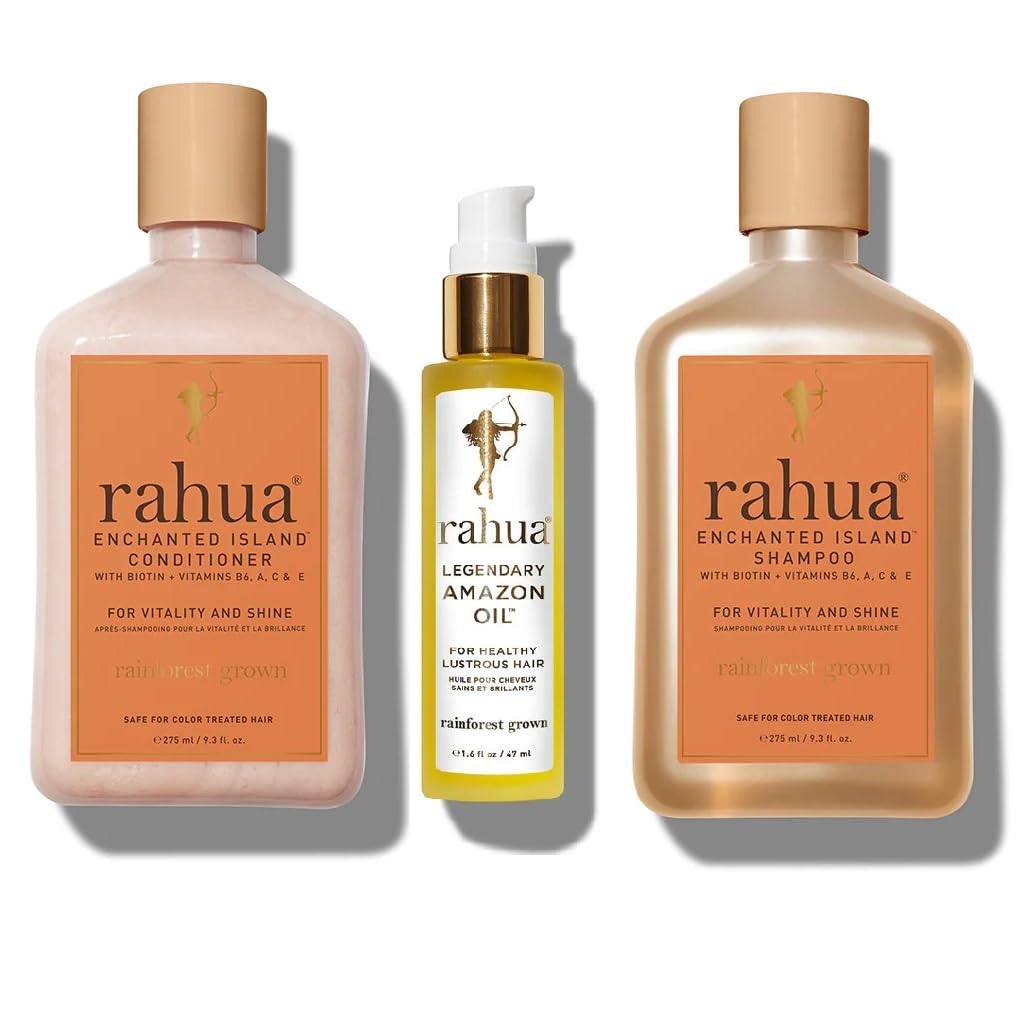 Rahua Enchanted Legendary Hair Care Set - Natural Shampoo, Conditioner & Hair Oil for Healthy, Shiny Hair - Perfect for Dry, Damaged Hair & Daily Nourishment