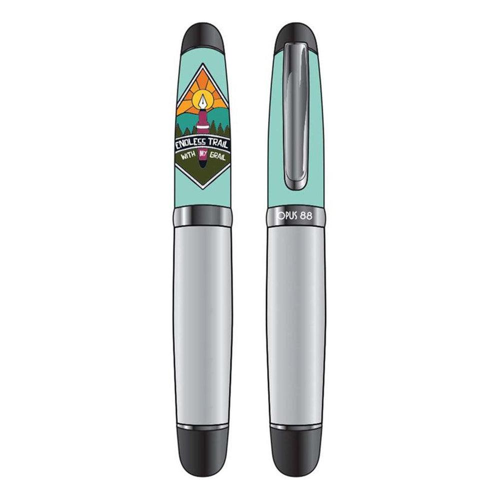 Opus 88 × Matt DeFord Outdoor Series Endless Trails Fountain Pen - Premium Japanese Eyedropper Fountain Pen for Writing, Sketching & Journaling - Perfect for Outdoor Adventures, Travel & Everyday Use