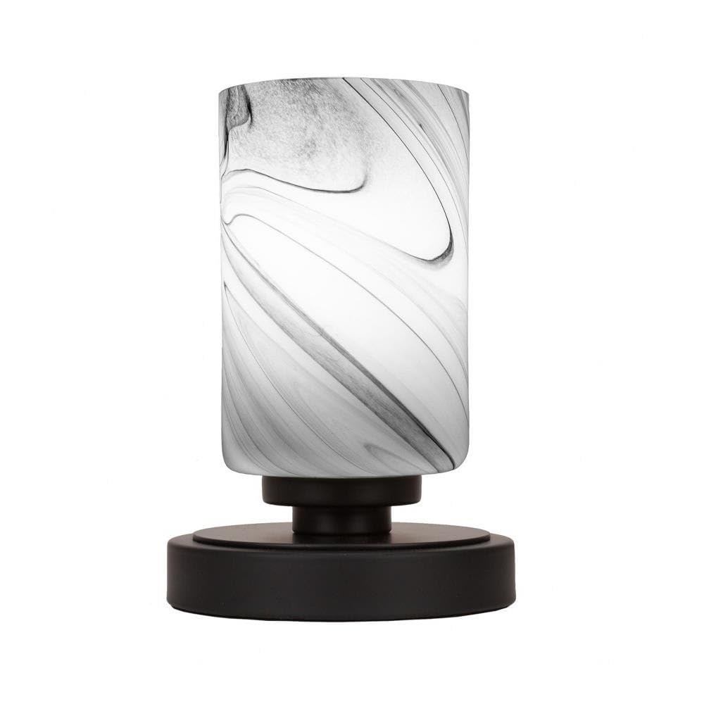 Toltec Lighting Luna Accent Table Lamp - Matte Black Finish (51-MB-3009) | Modern Bedside & Living Room Decor for Home & Office