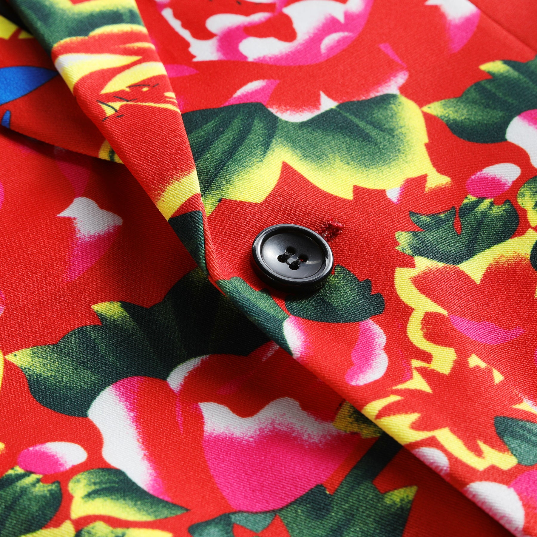 2 Piece Men's Red Bottom Big Flower Printed Suit Set - Stylish Matching Outfit for Casual Wear, Parties & Special Occasions