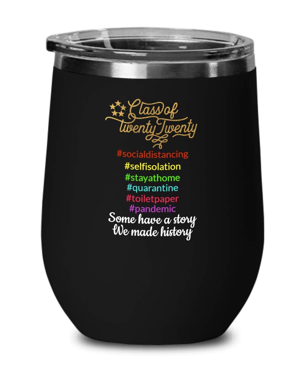 Personalized Graduation Wine Glass - Unique Graduation Gift for College Grads, Class of 2020 - Perfect for Celebrations, Parties & Toasts