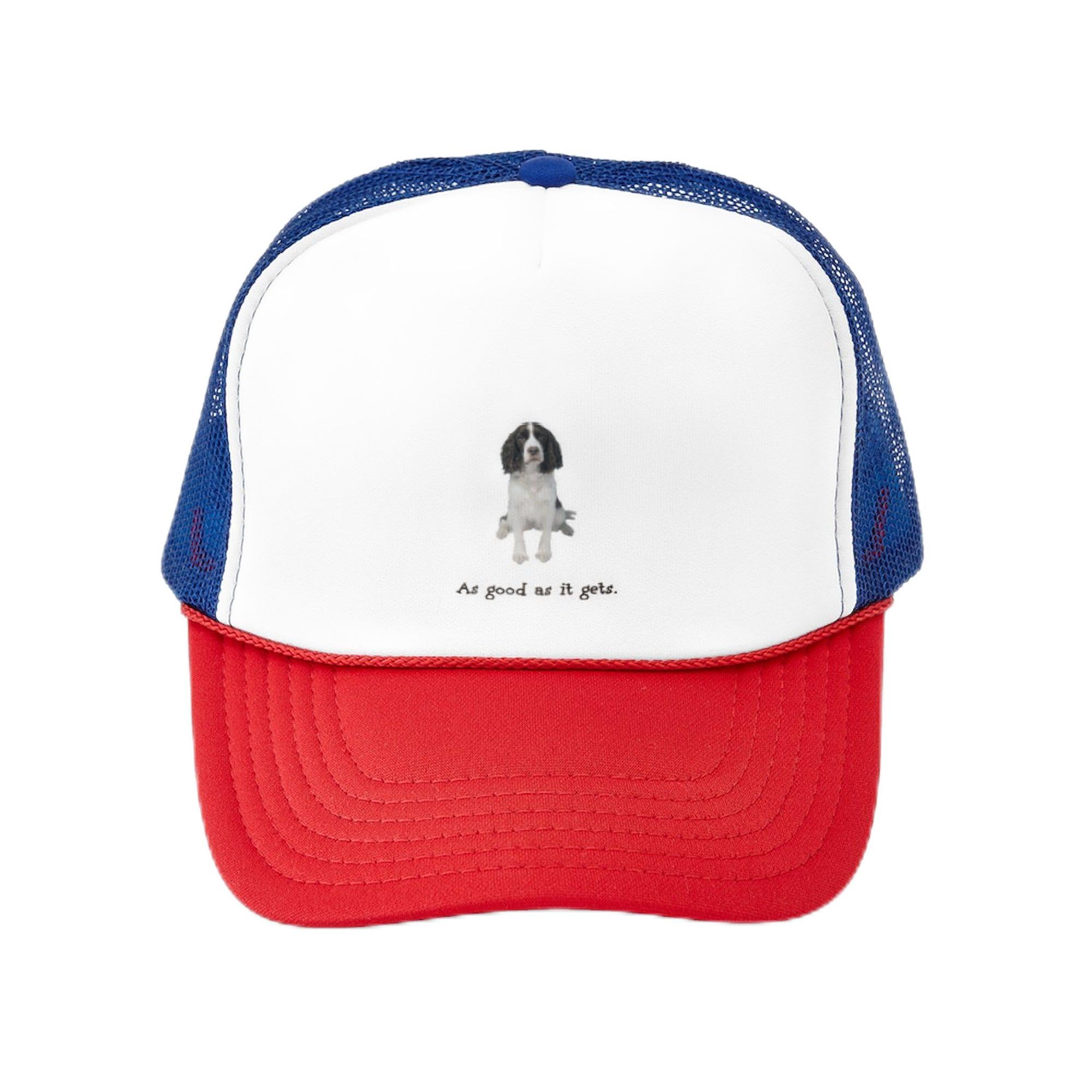 Good Springer Spaniel Adjustable Snapback Trucker Hat - Dog Lover Gift, Custom Pet Hat for Men & Women - Perfect for Hiking, Outdoor Adventures & Casual Wear