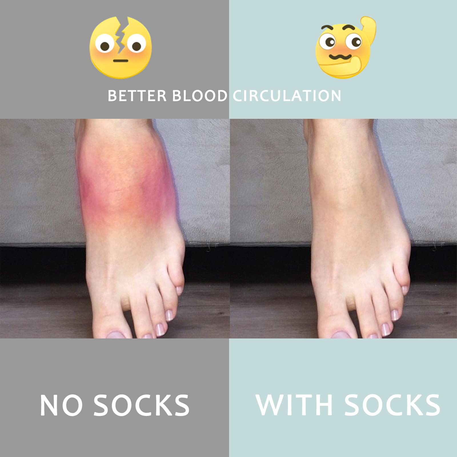 Fenglaoda Compression Socks for Women & Men - 3 Pairs Graduated Support Socks (15-20 mmHg) for Circulation, Nurses, Running & Travel - Comfortable Medical Socks for Varicose Veins & Swelling Relief