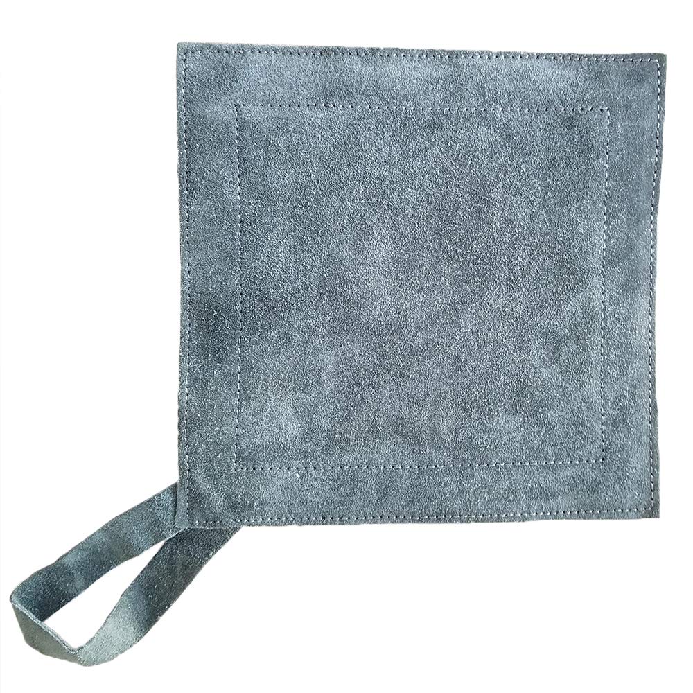 Premium Suede Trivet and Oven Mitt Set (2-Pack) - Heat Resistant Kitchen Accessories - Perfect Hostess Gift & Housewarming Present in Anchor Grey - Ideal for Baking, Cooking, and Protecting Countertops
