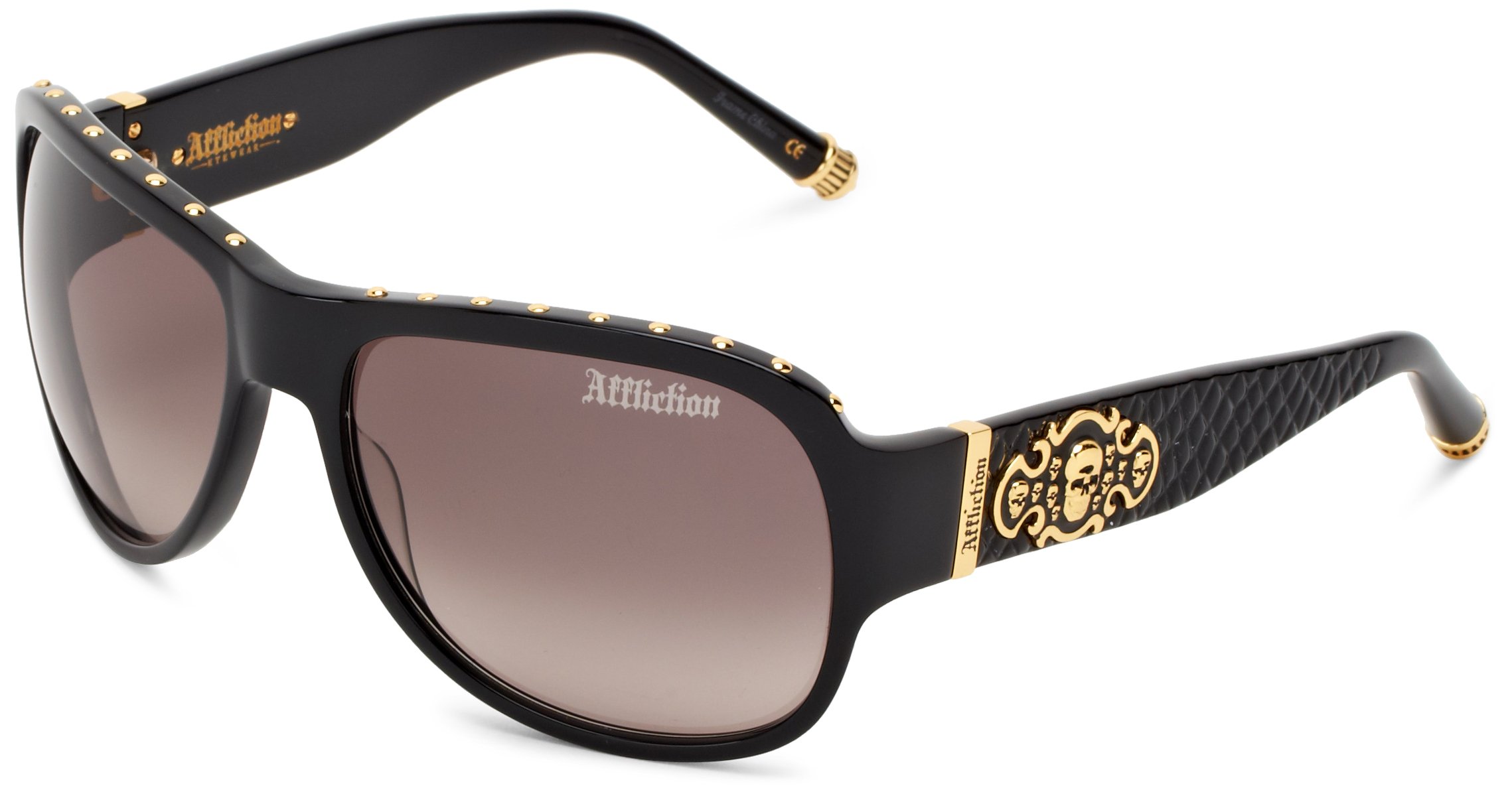Affliction Women's Raven Oval Sunglasses - UV Protection, Polarized Lenses, Fashionable Design for Outdoor Activities, Beach, Driving & Summer Style